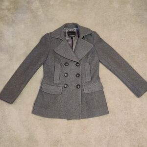 Banana Republic Gray Winter Wool Jacket/Coat